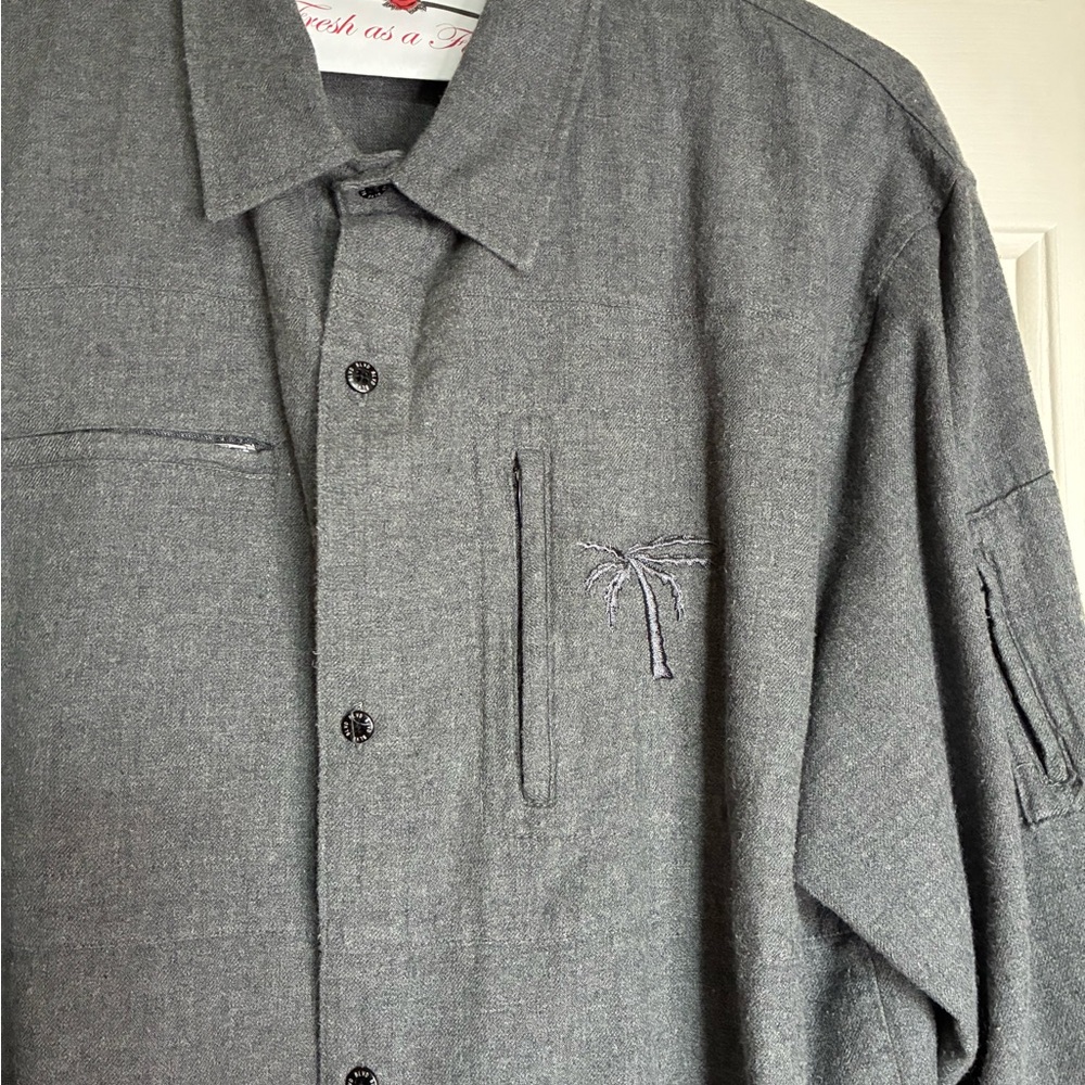 BLVD Dark Gray Casual Button Down Shirt - Picture 2 of 10